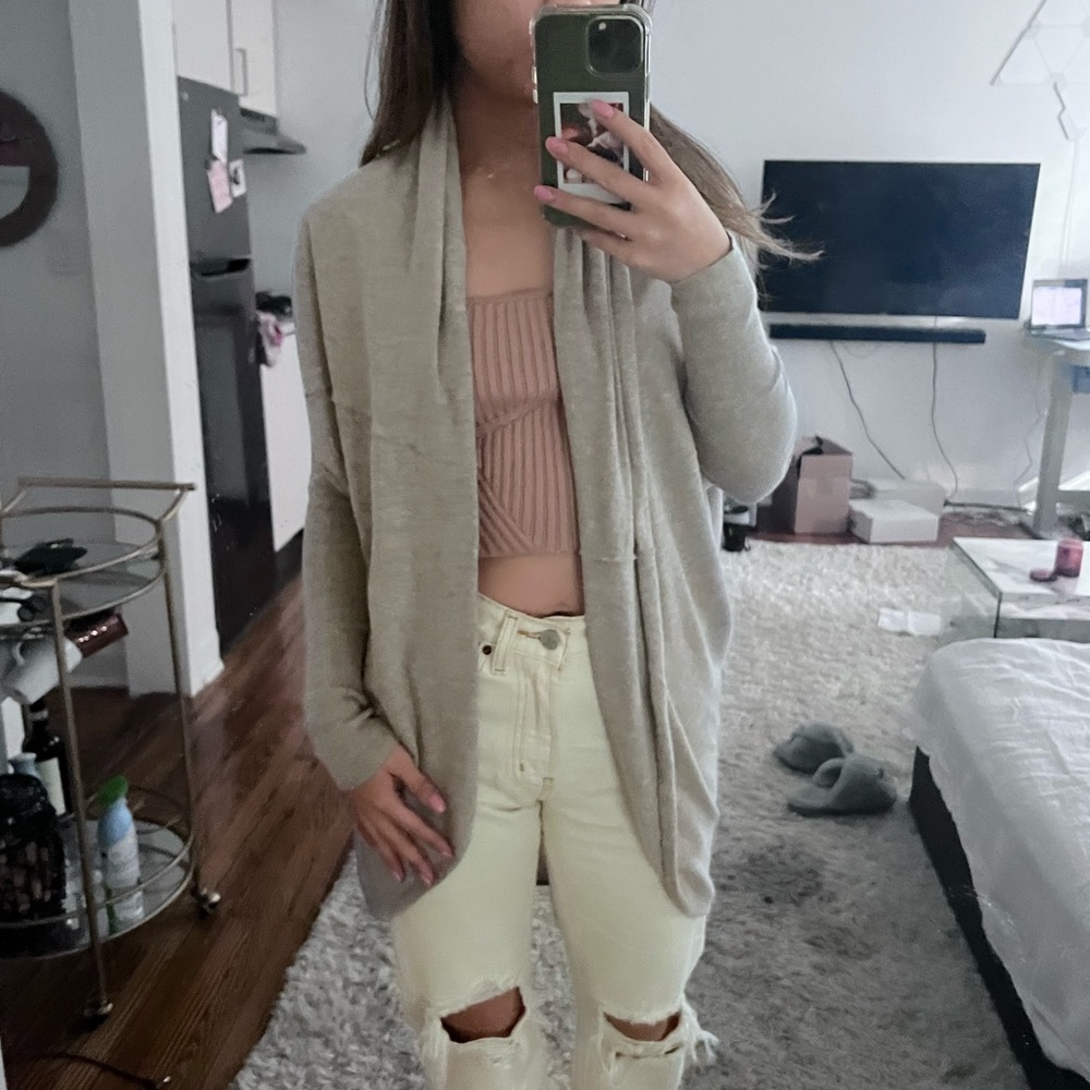 AllSaint Oatmeal Sweater Cardigan